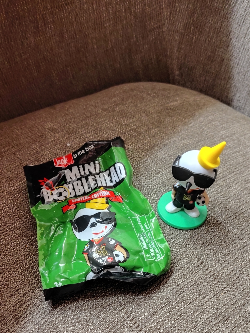 Mini Bobblehead Accessory - Yellow & Green Jack In The Box World Cup